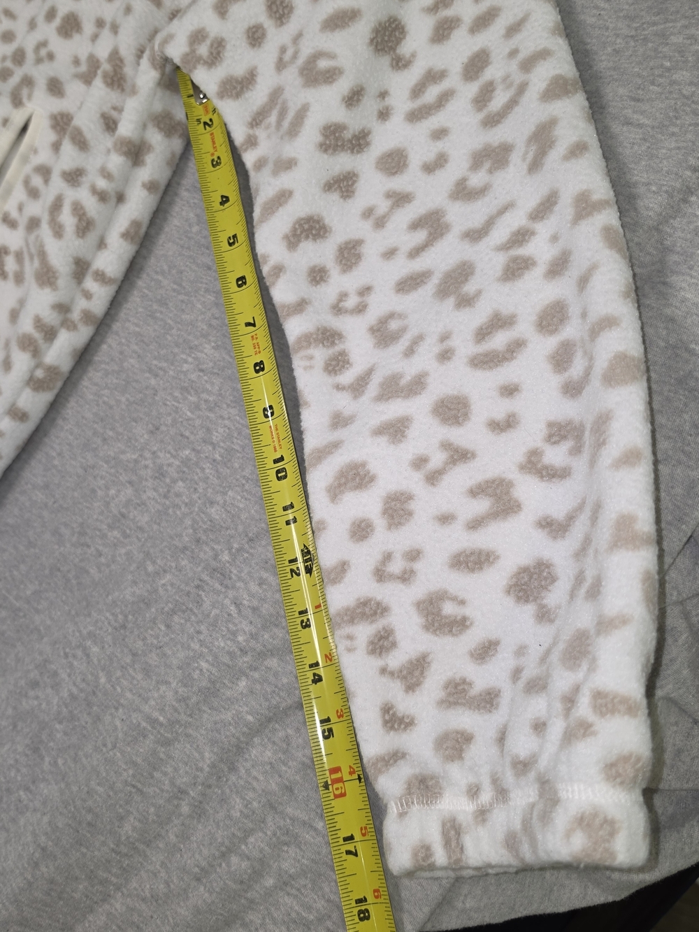 Thread & Supply White Half-Zip Fleece with Taupe Leopard Print - Picture 8 of 9